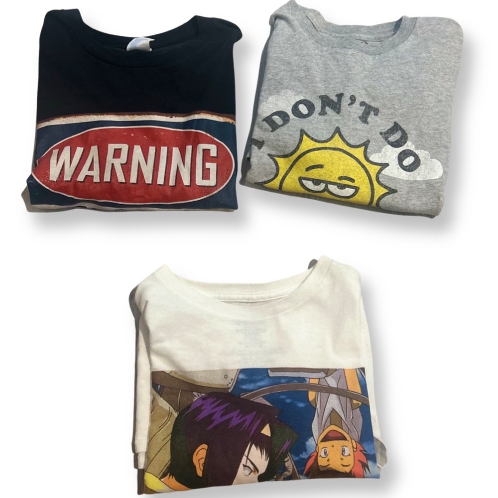 Bundle of Three Graphic T Shirts Size Medium
